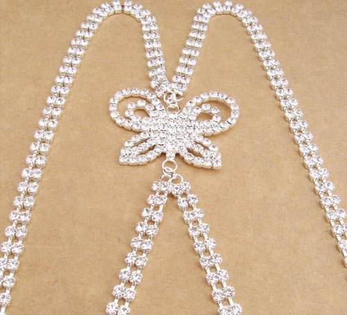 crystal butterfly bra strap rhinestone bra shoulder strap mixed order free shipping wholesale/retailer