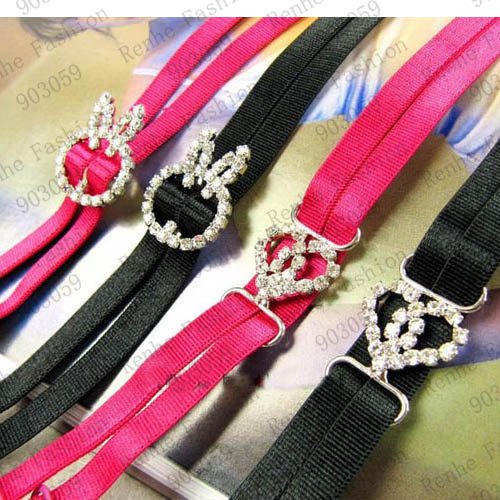 Crystal Heart/ Rabbit bra strap shoulder strap  free shipping wholesale/retailer