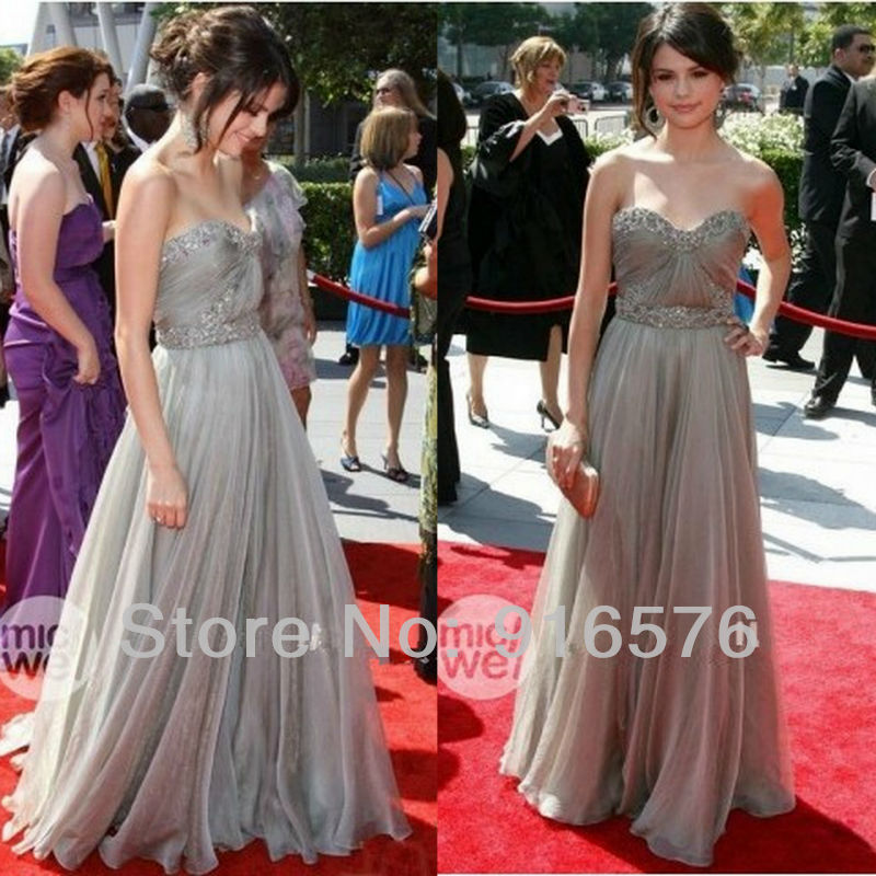 crystal prom dresses 2013 oscars red carpet style the most beautiful evening dress celebrity sweetheart pleat empire chiffon