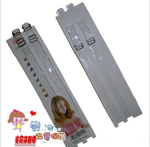 Crystal transparent scrub shoulder strap invisible pectoral girdle transparent underwear spaghetti strap