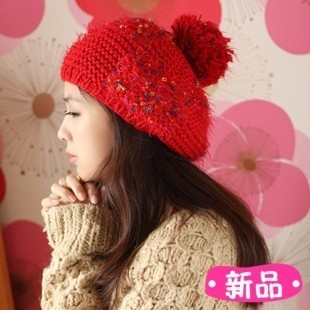 Cuicanduomu quality yarn duomaomao millinery beret autumn and winter multicolor knitted hat winter hat