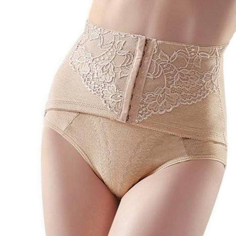 Cul-de-lampe women's underwear colored cotton high waist buckle butt-lifting body shaping pants corset pants