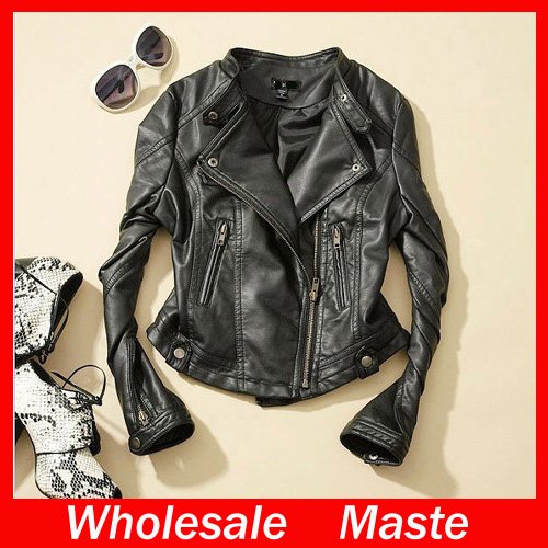 Cultivate one's morality short  Leather jacket coat  Free shipping Size S,M,L XL high quality