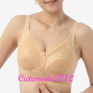 Cup B-G Breathability Non Wired Nylon&Cotton Breast Reduction Bra Wire Free/5 Hooks/Full Cup/Thin Bra BN334