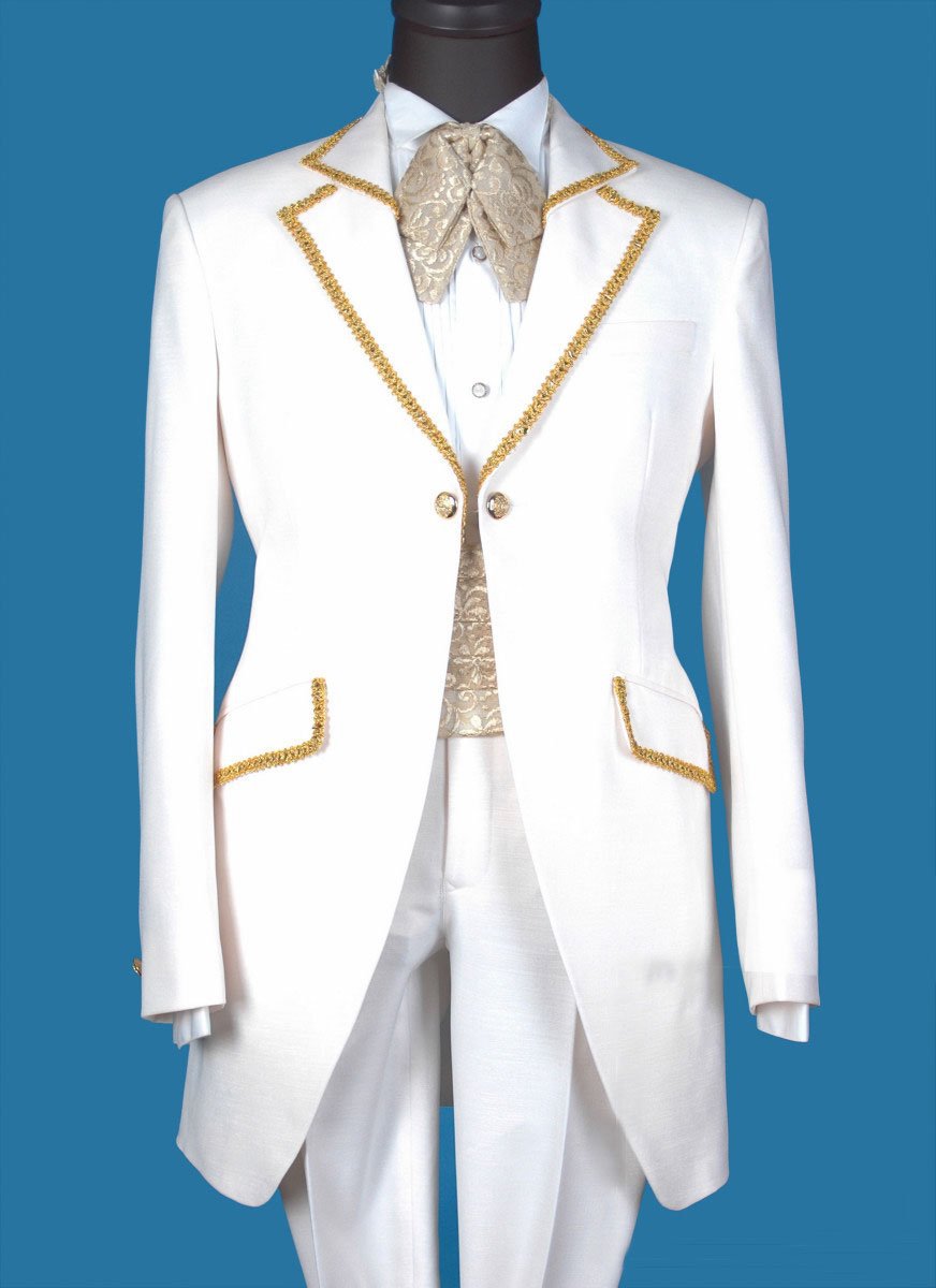 Custom Classic Designer White Embriodery (Jacket+Pants+vest) Groom Tuxedos Suits For Wedding Bridal Evening Formal Men Suit Wear