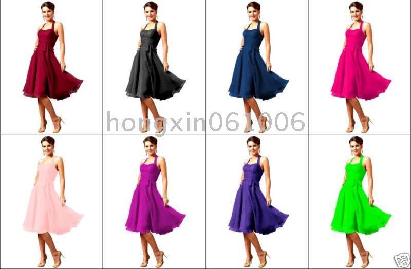 Custom Color New Fashion Women's Halter Mini-Length  Short Dresses Cocktail Dresses #@10