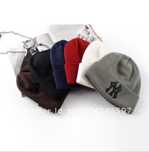 Custom embroidered  beanie,embroidered skull cap,China hat supplier,winter knitted hat,MOQ:25PCS/lot,mix color,free shipping
