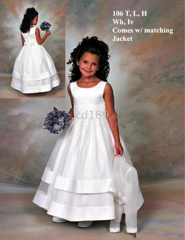 Custom-made Any color Elegant ball gown organza Flower Grils Dresses