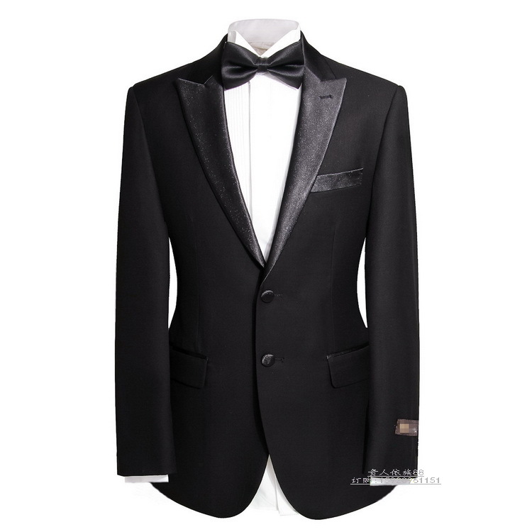 Custom-Made Classic Men's Wedding Dress Bridegroom Prom Clothing Groom Tuxedos Include (jacket+pants+tie)T-88