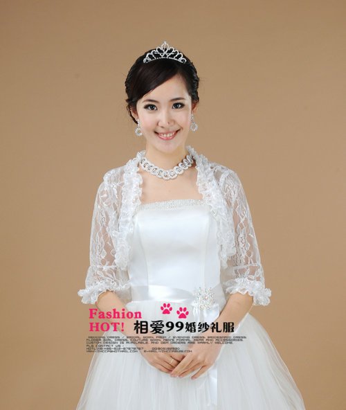 custom-made  New style Lace Bridal jacket  Wedding Dresses
