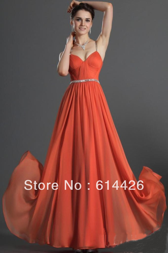 Custom made pleated beading chiffon celebrity dress evening party dresses gown retail and wholesale