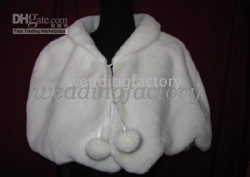 Custom-made real photo high-collar white faux fur wedding wrap bridal jacket for promotion sales