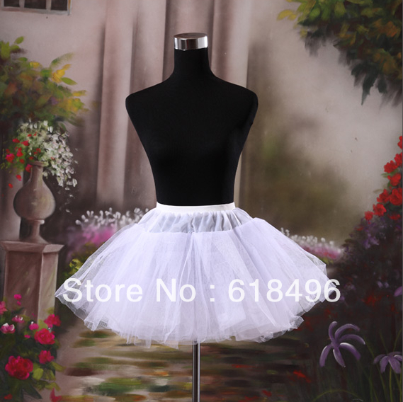 Cute A-Line Half 3 Tier Short-Length Slip Style Wedding Petticoats For Bridal Gowns Free shipping