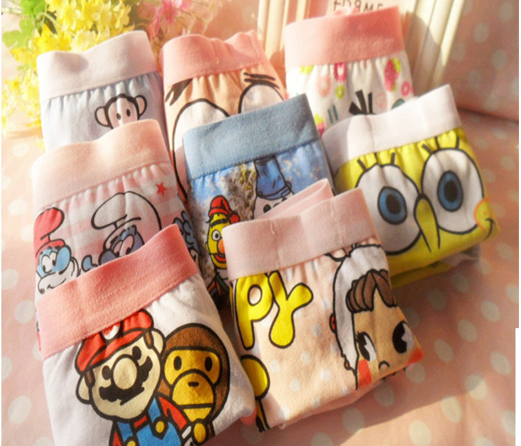 Cute cartoon underwear Ms. Cotton cotton breathable underwear package hip briefs 8040