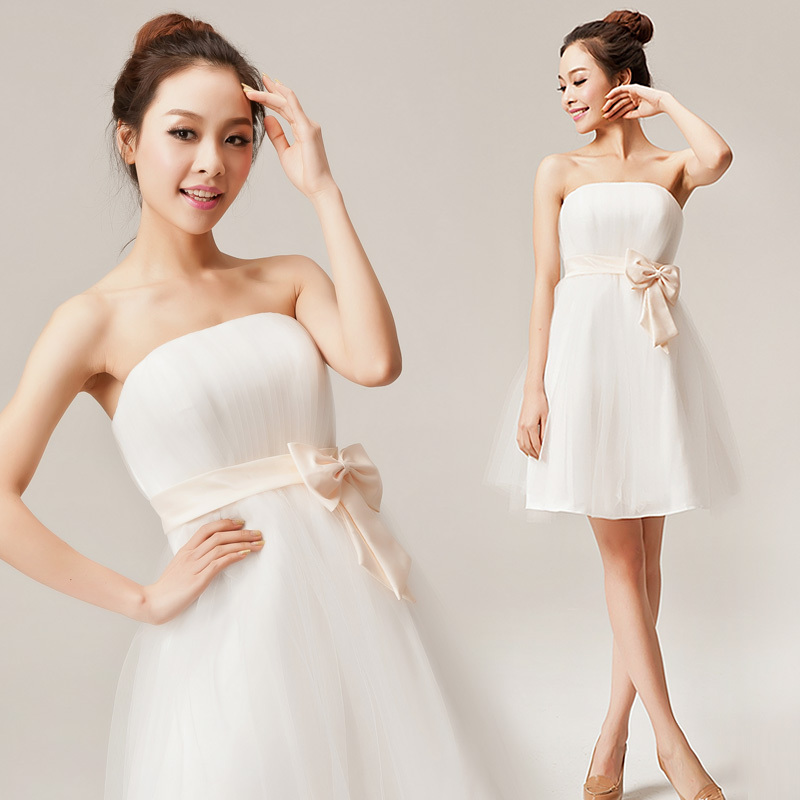 Cute Lovely Charming Fancy Gorgeous Bridesmaid short design bridal evening dress OEM YHZ 262
