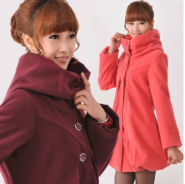 Cute Women's Autumn and Winter Outerwear Thick Wool Coat Maternity Clothing Fashion Jacket plus size many color