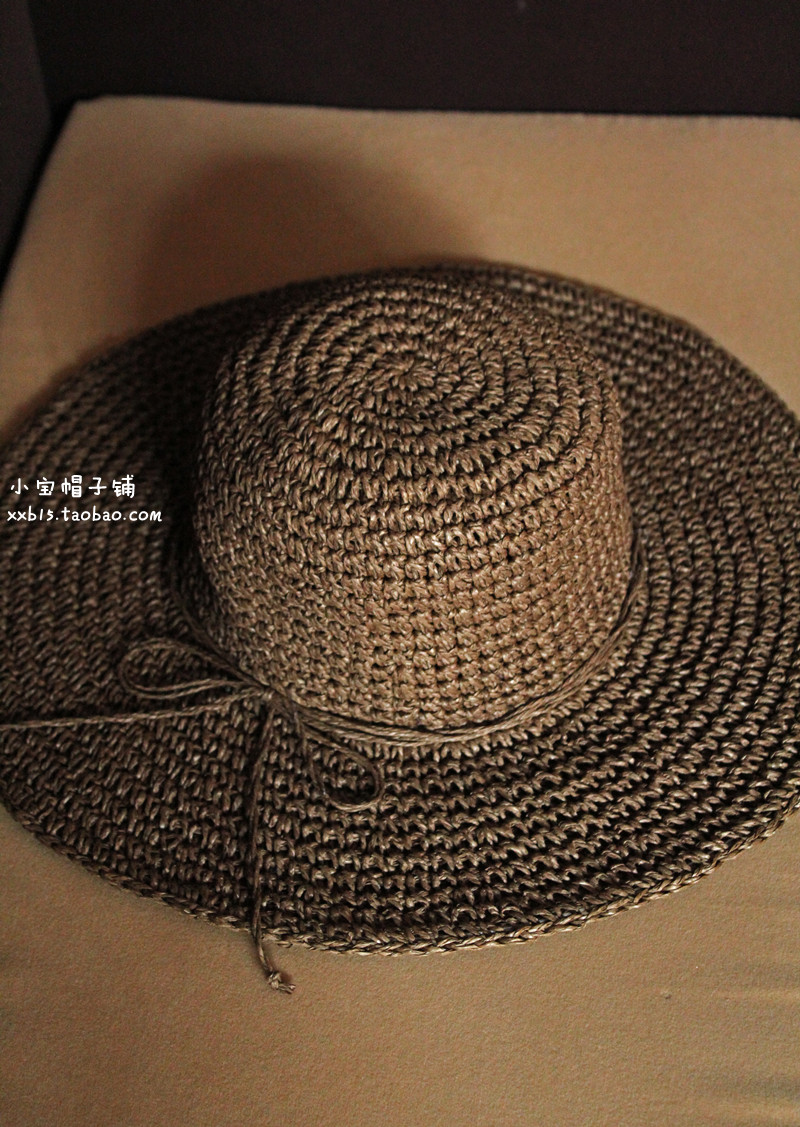 Cutout folding large along the sunbonnet sunscreen women's summer straw hat