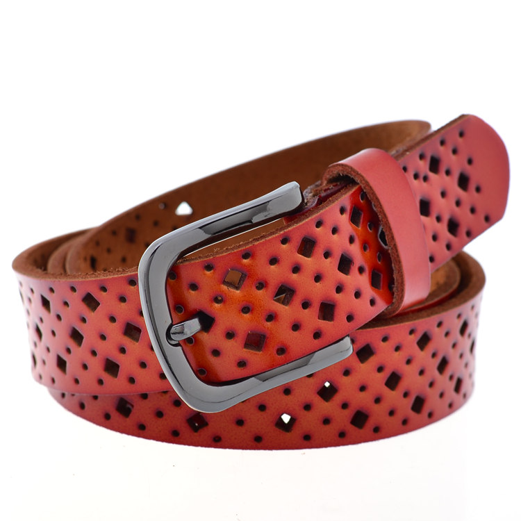 Cutout women's strap genuine leather strap genuine leather belt Women all-match belt