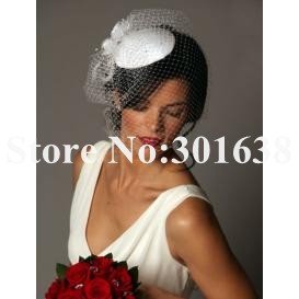 CVB-03077 Hot sale elegant free shipping wedding bridecage veil  face veil/hat