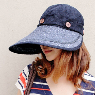 Cycling cap straw hat female summer big summer hat sun hat sunbonnet visor