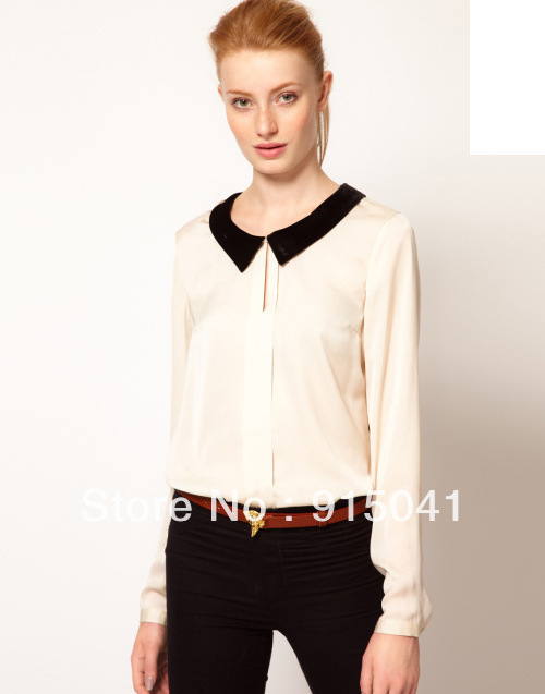 D121-14-052 in Europe and America new the AS _AT_ S black doll collar fashion hedging shirts