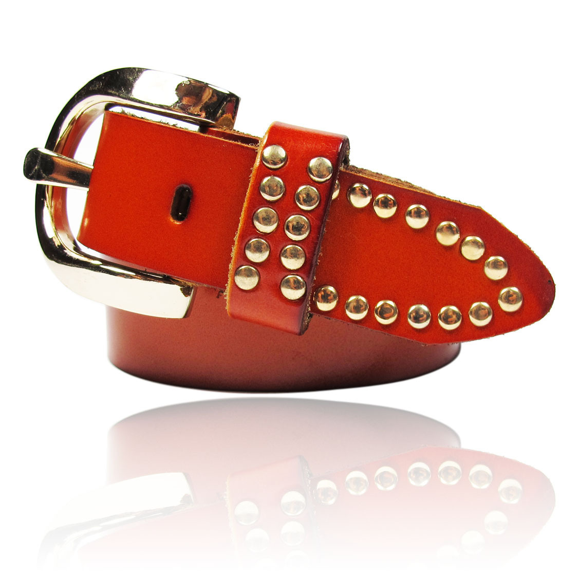 D54 genuine leather belt women genuine leather fashion all-match women's pin buckle rivet strap female belt