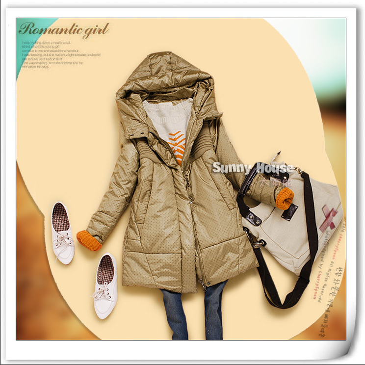 Da-1 thickening cotton-padded jacket female outerwear medium-long cotton-padded jacket wadded jacket casual with a hood overcoat