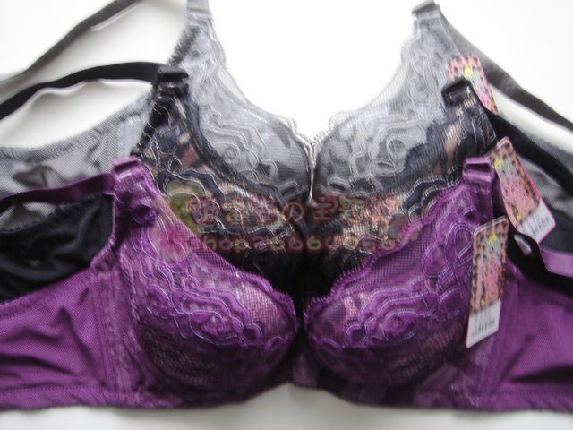 Daisyu r10369 thick cup adjustable glossy lace ab cup bra