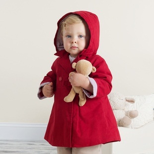Davebella 100% infant cotton thermal trench with a hood cardigan db42