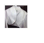 David's Bridal White 2XL BOLERO, 3/4 sleeves, Wedding Jacket