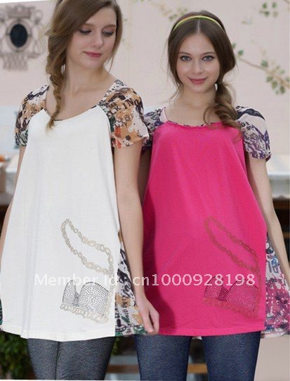 DB17 summer new fashion maternity tops. simple and elegant dress , casual and comfortable T-shirts, Free shipping!!