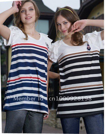 DB19 summer new fashion maternity tops. striped dress , casual and comfortable T-shirts, Free shipping!!