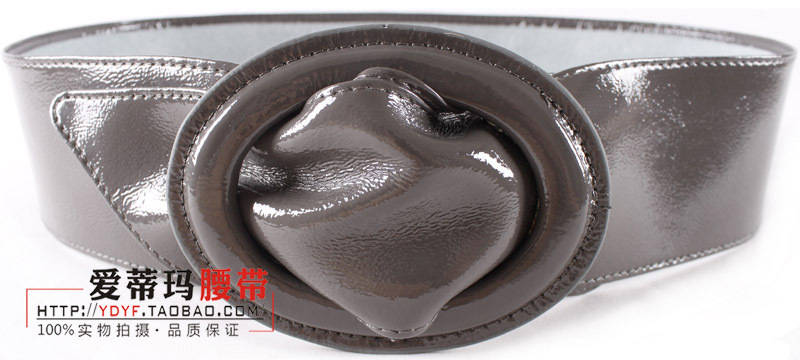 Decoration belt female fashion white strap patent leather super soft belt japanned leather belt female wide belt