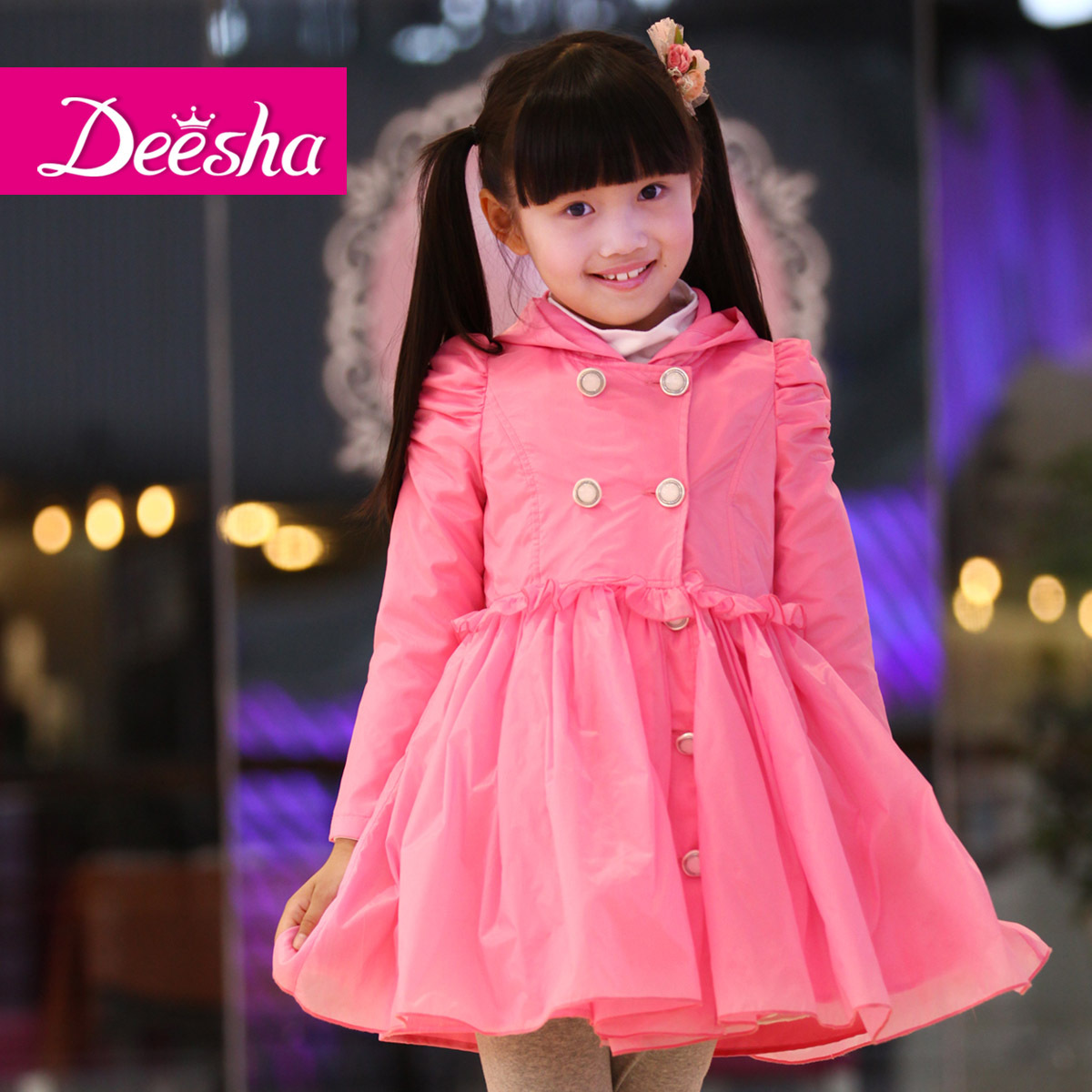 DEESHA 2012 autumn new arrival female clothing gentlewomen princess child long-sleeve trench 1217014