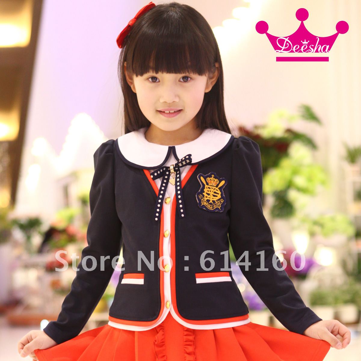 DEESHA 2012 spring and autumn female clothing fashion preppy style baby child outerwear 1122320