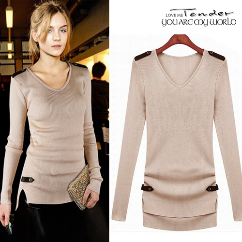 DEHAIR ANGORA winter slim formal sweater basic shirt