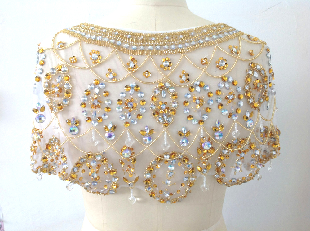 Delicate Free Shipping Noble Princess Blink Crystal Rhinestone Beads 2013 Custom Made Wedding Bridal Shawl Wrap Bolero Jacket