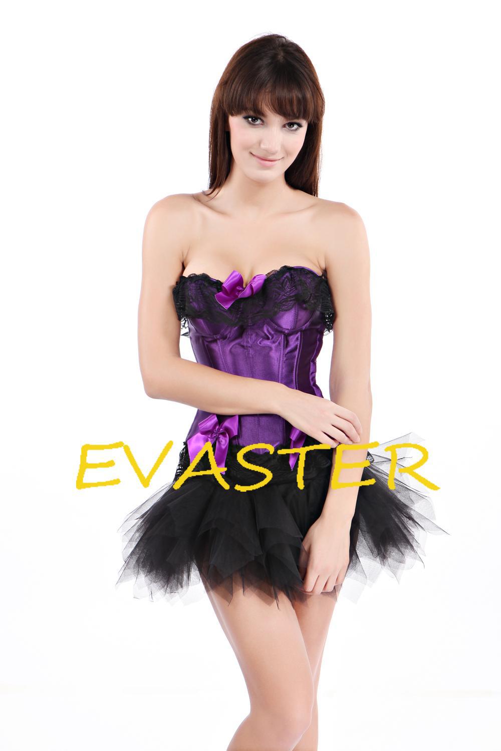 deluxe hotsale charming Passion Burlesque purple sexy corset bustier