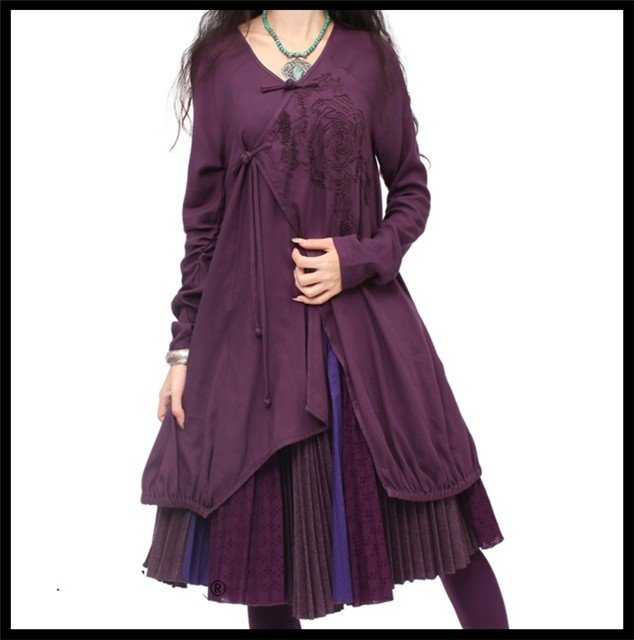 DEMONSTYLE 2012 Autumn New arrival women's coat ,purple  top  SA10521Q