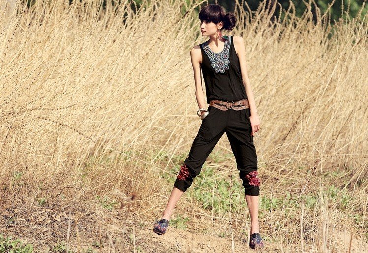 DEMONSTYLE lady's jumpsuit, Summer elastic waist  jumpsuit 22170040