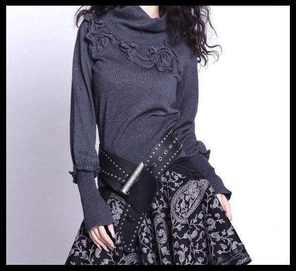 DEMONSTYLE Lady's Winter sweater ,women's knitshirt wool sweater  unique designB05532