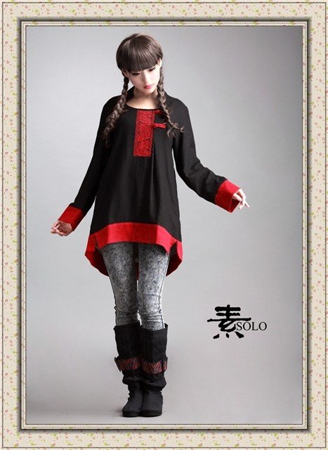 DEMONSTYLE New arrival women's coat,lady's overcoat,original design,embroidered