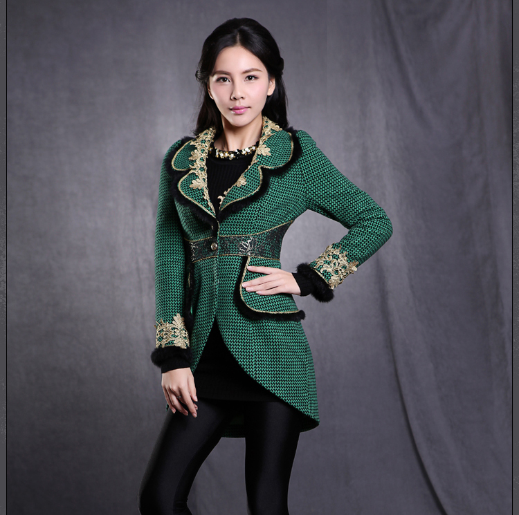 DEMONSTYLE  New arrival women's wool coat ,lady's overcoat Y2135