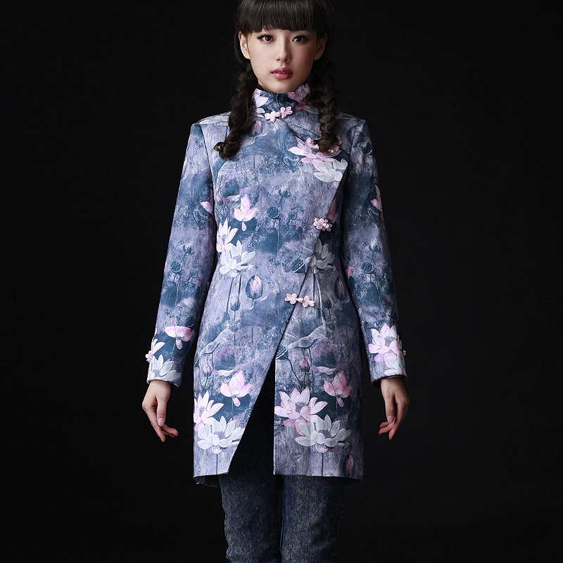 DEMONSTYLE Poises original design women's 2012 autumn chinese style slim outerwear  women's overcoat/trench