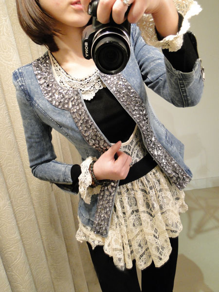 Denim outerwear f0128-105