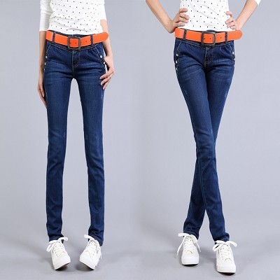 Denim pencil pants elastic female trousers jeans female skinny pants