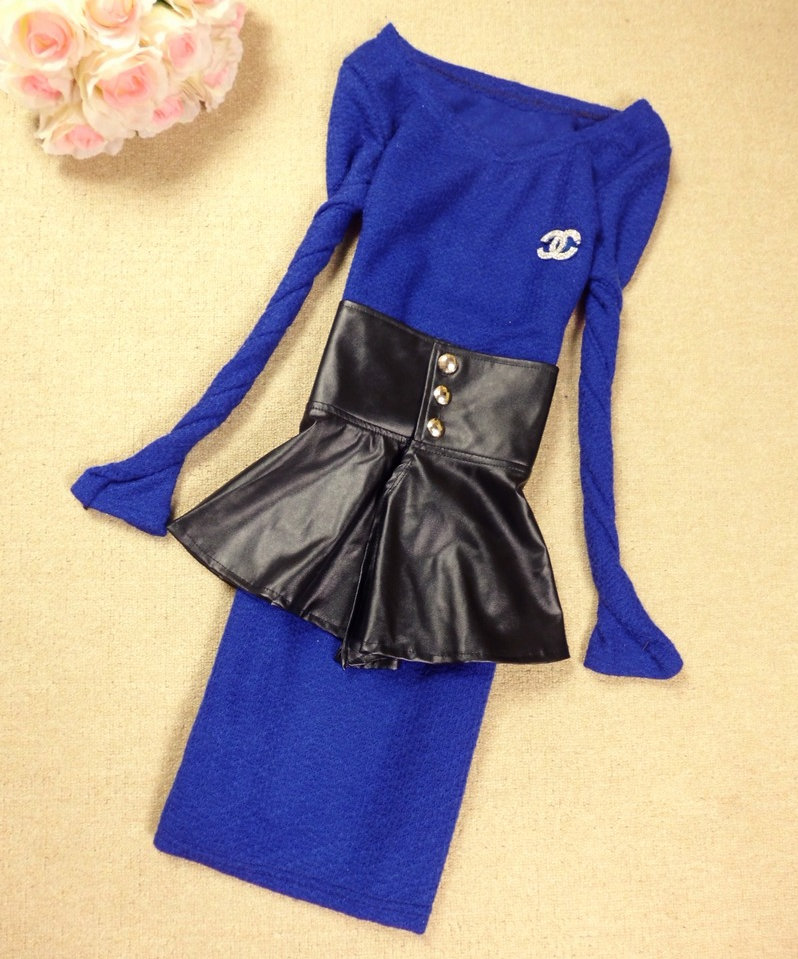 Desinger Jjc  women the disassemblability leather skirt cummerbund badge cotton  dress for women sexy club wear