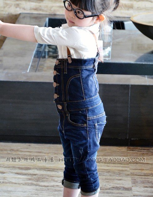 DHL& EMS free shipping  10pcs/lot kids wear children pants / girls beautiful overalls boys beautiful jeans