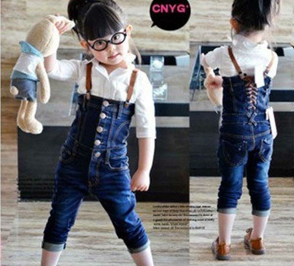 DHL& EMS free shipping 10pcs/lot kids wear children pants / girls & boys beautiful jeans gift overalls