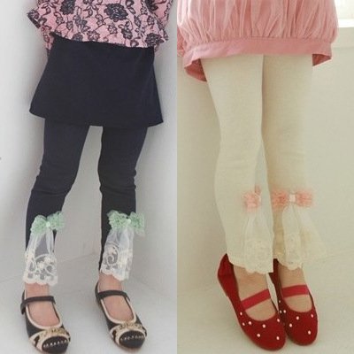 DHL/EMS free Shipping girls kids Children Leggings tights leg warmer lace flower 3 colors 2-7 years NEW